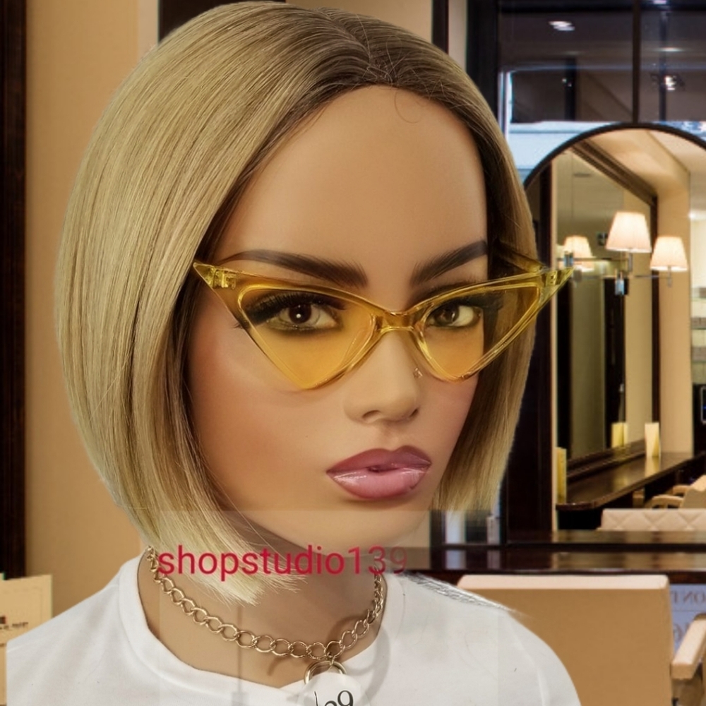 Sexy human hair blonde bob wig